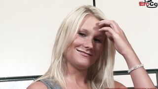 blonde long hooters amateur mom try porn casting
