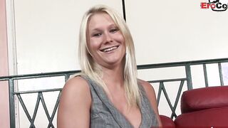 blonde long hooters amateur mom try porn casting