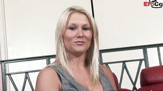 blonde long hooters amateur mom try porn casting