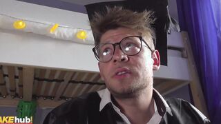 FAKEhub - University schoolgirl stuck inside the friendzone finally gets to plowed his blonde barely legal dreamgirl with her tight body stunning tiny booty and soft soak cunt ending with facial jizzed