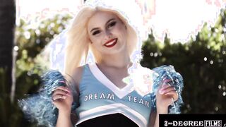 3rdDegreeFilms - Cheeky Blonde Cheerleader Loves Getting Screwed Stunning - Aria Banks