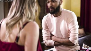 Arguing interracial mom wifey Cadence Lux hard sex with her hubby