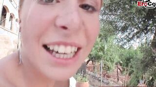 German Barely Legal anal pick up at beach for 3some ffm