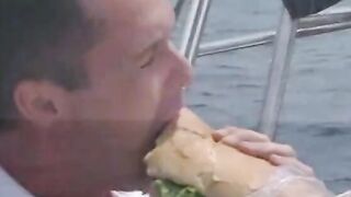 Hottie blonde turns around and gets her snatch and butt licked from behind