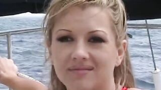 Hottie blonde turns around and gets her snatch and butt licked from behind
