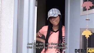 DEBT4k. Dude agrees to leave debtor alone only after quick lovemaking