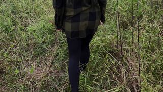 Jane found a stranger inside forest and blown his penis