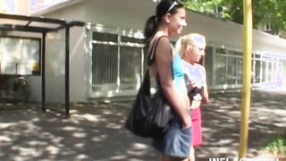 Chicks gets pounded into the van