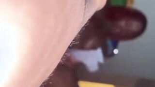 Having Fun with my large vibrator for the first time
