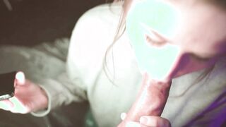 StepBrother fucks step sisters mouth while she is on the phone