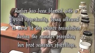 Vulgar professor keeps blonde student hoe after class to banged!