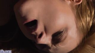 Young blonde blows off grandpa and swallows his cum after a Hot boned