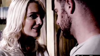 beauty blonde matchmaker hits on her customer