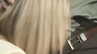 Vulgar blonde gets her butt fuck on the professor's desk
