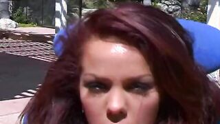 Bombshell red head Paulina James Has A Sweet White Chocolate Butt