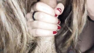 Young blonde blows unshaved penis, real private. teenagers years
