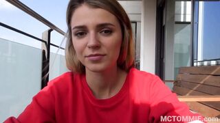 Incredible Beauty blonde barely legal Mary Kalisy blows and fucks at home