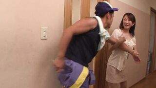 Old Japanese Cougar Ninfo Has Sex With Maintenance Man And Postman, She Likes To Feel Like