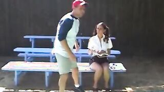Sexual young thot blows 2 rough dicks while getting plowed