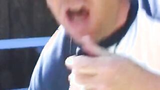 Sexual young thot blows 2 rough dicks while getting plowed