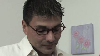 Put Your Cock Inside My BUTT! Cum Swapping Girls Take Advantage Of Nerdy Classmate