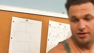 Barely legal hoe blows on 3 rough dicks at the same time