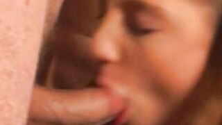 Barely legal hoe blows on 3 rough dicks at the same time