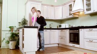 18videoz - Teeny Milka fucking on kitchen rug
