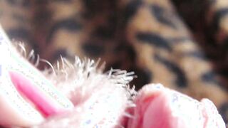 Intense close up on my big clitoris bj pulsating