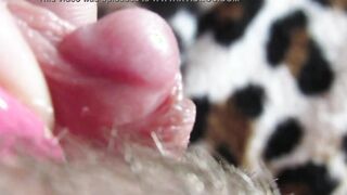 Intense close up on my big clitoris bj pulsating