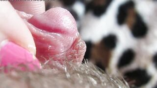Intense close up on my big clitoris bj pulsating