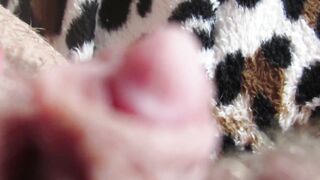 Intense close up on my big clitoris bj pulsating