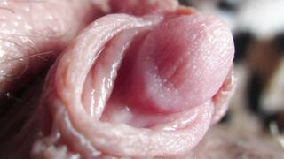 Intense close up on my big clitoris bj pulsating