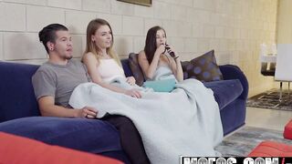 Share My bf - Exhibitionist Lovers Share a Roomie starring Carolina Sweets and Alex Blake and Bambi