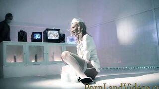 Filthy blonde babes banged by doctors and vibrators