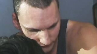 Little dark hair babysitter loves cock inside her booty and vagina at the same time