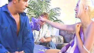 Alana Evans takes cock inside pussy and butt then creampie after ORAL SEX into FMM 3 way