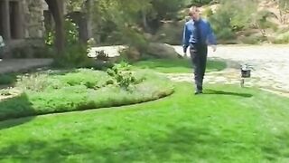 Red Head school chick pigtails boned on lawn