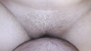 point of view: Slutty ex-wife stretched her legs for bareback sex with a older tiny dick and got