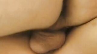 Vulgar girlfriends suck a strap-on and take 2 stiff dicks inside an empty room