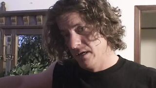 Freaky longhaired guy proposed young dark hair dumb babysitter to make nice with his rough pole