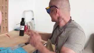 DEVIANTE - Pretty lusty blonde milf with long titted gets her chastity belt removed revealing her amazing soak turned on vagina and gets nailed into her butt for anal sex orgasm and facial jizzed