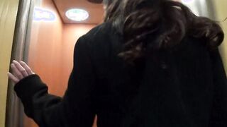 Young Japanese lovers are very embarrassed inside their first amateur sex scene