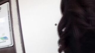 Young Japanese lovers are very embarrassed inside their first amateur sex scene