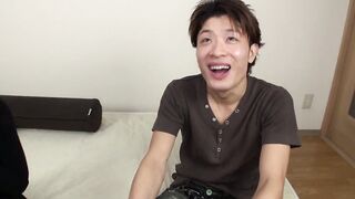Young Japanese lovers are very embarrassed inside their first amateur sex scene