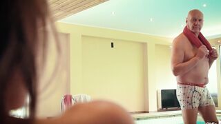 Mature men gang bang a sweet young vagina