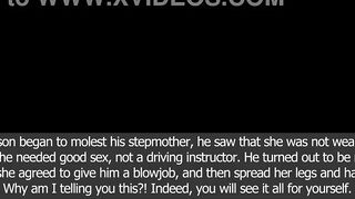 - Okay, I'll stretched my legs for you. A young and experienced stepmother blown her stepson into the vehicle and allowed him to cum into her snatch