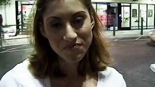 Turned On big tit bitch blows and fucks hung stud outside
