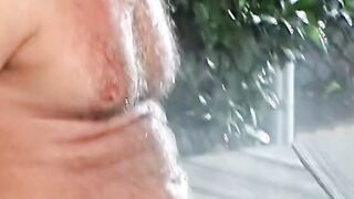 Turned On big tit bitch blows and fucks hung stud outside