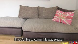FakeAgentUK 2 girls happy to banged! him for a porn job lezzing up and anal